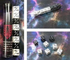 Kraken Wargames dice – Positive/negative D6 16mm (8 dices)
