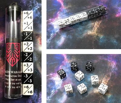 Kraken Wargames dice - Positive/negative D6 16mm (8 dices)