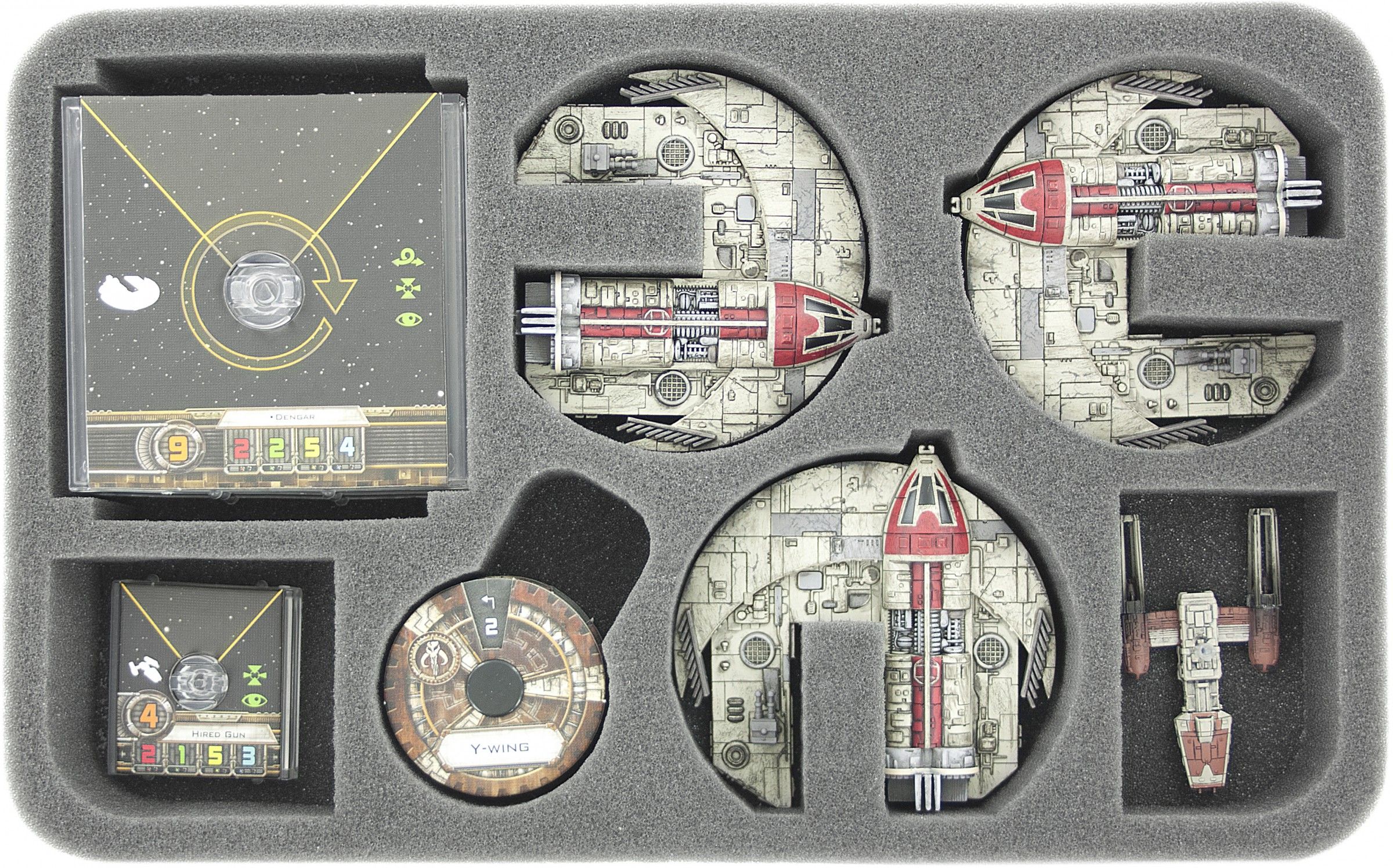 HSEK035BO foam X-WING 3x Punishing One, ships & accessories