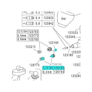 Harder & Steenbeck: Recambio Tapa Aguja Y Tapa De Boquilla 0.15 (126783)