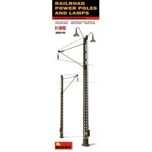 MiniArt: Acc Rail Power Poles+Lamps 1/35