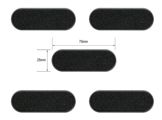 Citadel: Peanas Base para motos - Ovalada - 70x25mm