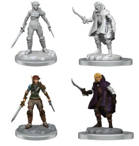 D&D Nolzur’s Marvelous Minis: Elf Rogue & Half-Elf Rogue Protégé