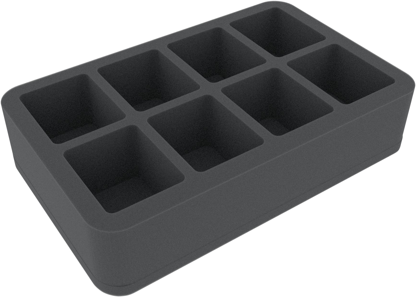 HS060BF02BO Half-Size foam tray with 8 compartments