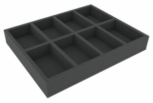 FSMEFC050BO 50 mm Full-Size foam tray with 8 compartments