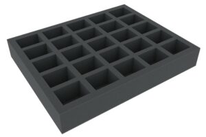 FSLQ050BO 50 mm Full-Size foam tray with 25 compartments