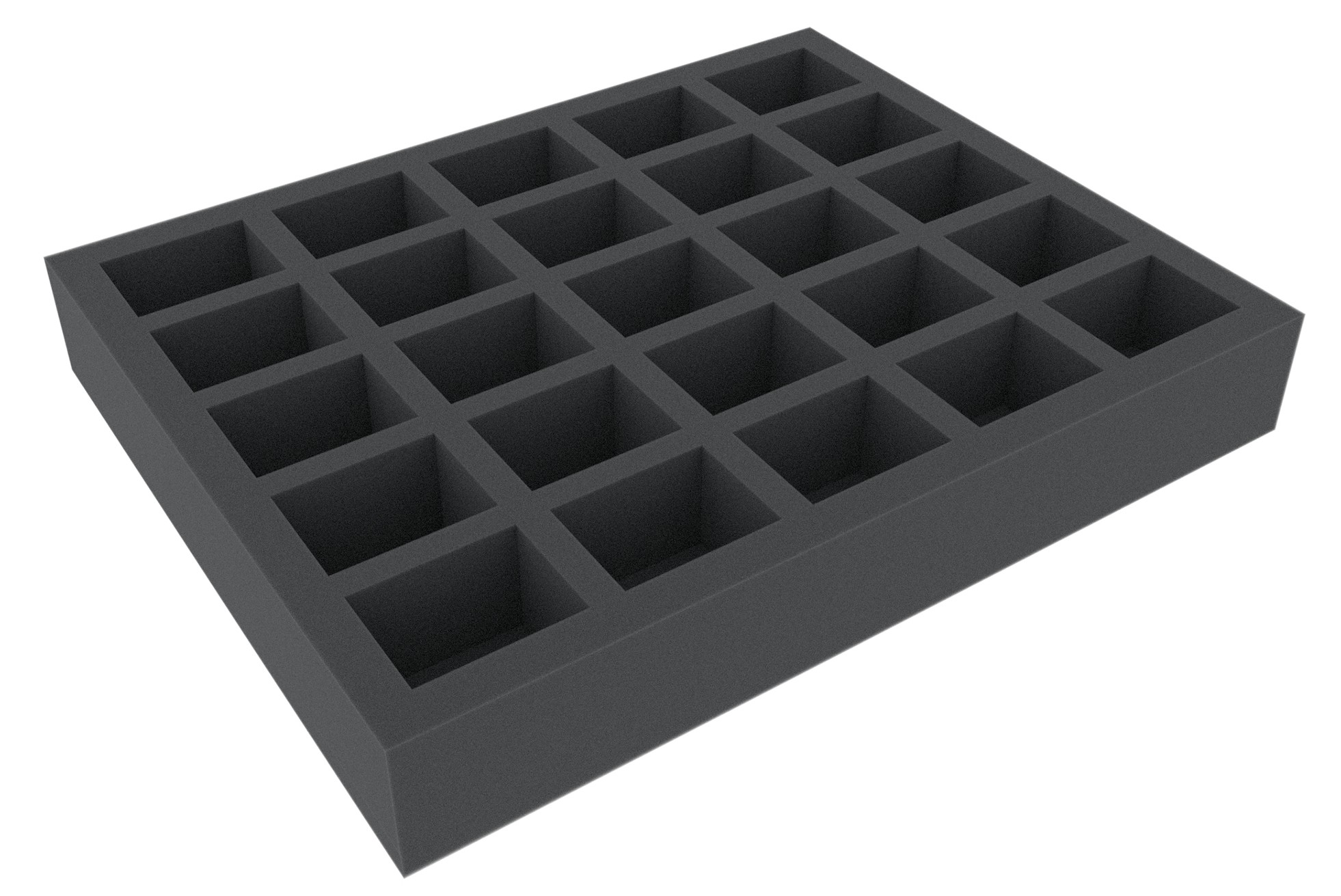 FSLQ050BO 50 mm Full-Size foam tray with 25 compartments