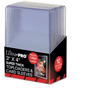 Ultra Pro: Toploader – 3″ X 4″ Super Thick 130PT 10ct