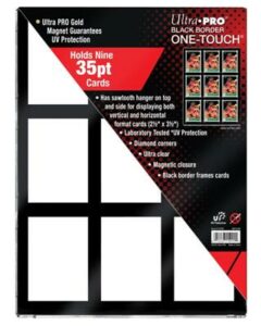 UP – 35PT 9-Card Black Border UV One-Touch Magnetic Holder