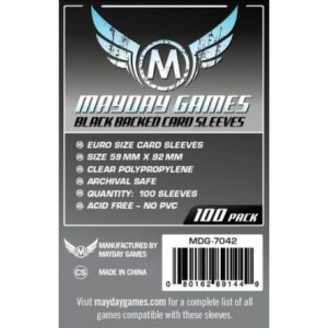 Mayday:  Euro Card Sleeve  Black Backed -59×92 (100u) (7042)
