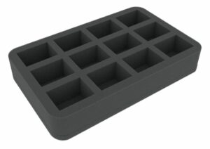 HS045I012BO 45 mm Half-Size foam tray with 12 compartments