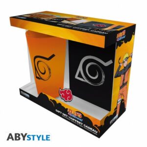 NARUTO SHIPPUDEN – Pck XXL glass + Pin + Pocket Notebook