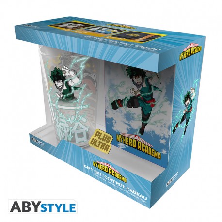 MY HERO ACADEMIA - Pck XXL glass + Pin + Pocket Notebook "He