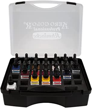 CAJA AEROCOLOR Plást.16 x 30 ml col.+ 7 fr.vacios