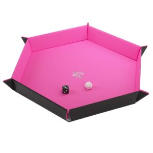 Magnetic Dice Tray Hexagonal: Black/Pink