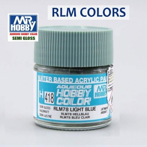 H-418 Azul Claro RLM78 Satinado Gunze  Hobby Color
