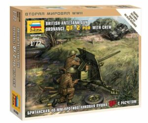 1:72 British QF 2-pdr Anti Tank Gun w/crew ZVE6169