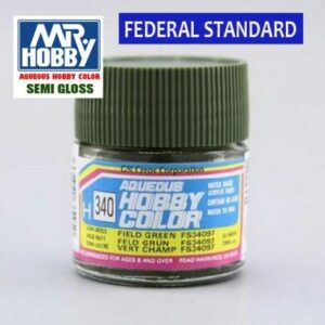 H-340 Field Green FS34097 Satinado Pintura Acrílica Gunze