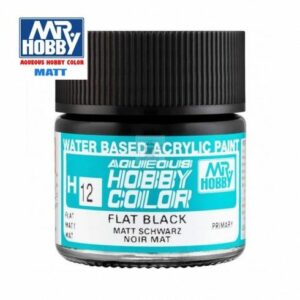 Hobby Color: Negro Mate Pintura Acrílica Gunze – H-12 (GSIH012)