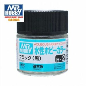Hobby Color: H-2 Negro Brillante Pintura Acrílica Gunze