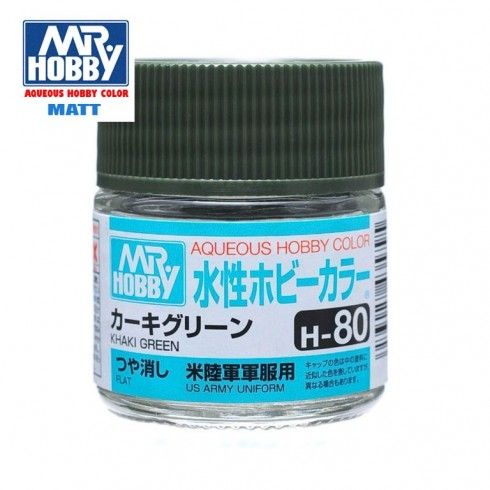 H-80 Verde Khaki Mate Pintura Acrílica Gunze - Hobby Color