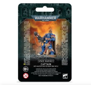 Space Marines: Capitán con rifle Bólter pesado (48-48)
