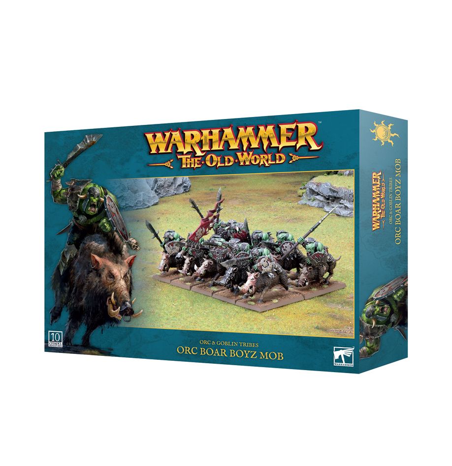 The Old World: Orc & Goblin tribes - Boar Orc boys mob (09-06)