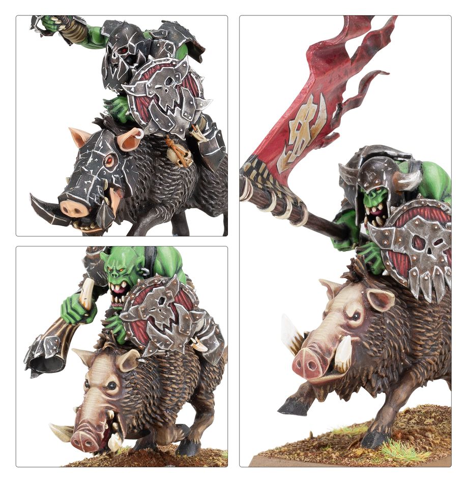 The Old World: Orc & Goblin tribes - Boar Orc boys mob (09-06) - Imagen 3