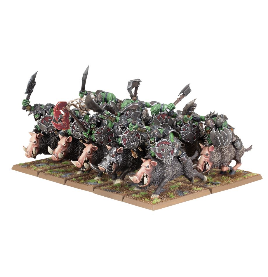 The Old World: Orc & Goblin tribes - Boar Orc boys mob (09-06) - Imagen 2