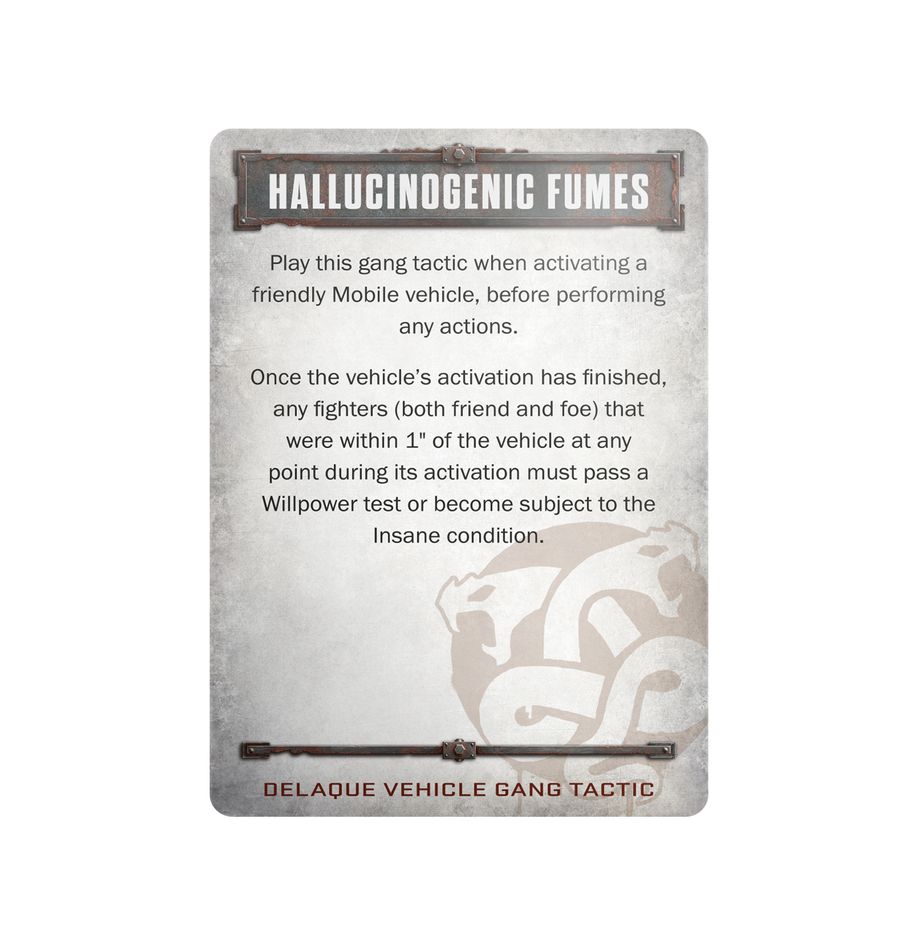 Necromunda: Delaque Vehicle Gang Tactics Cards (EN) (301-21) - Imagen 2