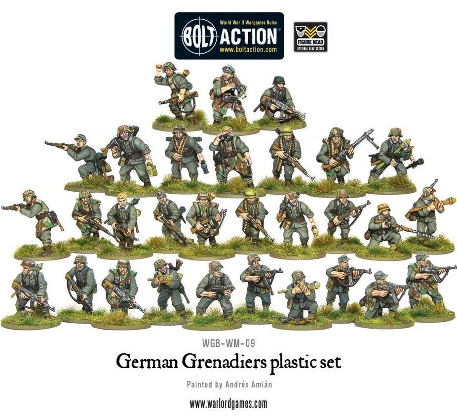 Bolt Action: German Grenadiers plastic box set (WGB-WM-09) - Imagen 2
