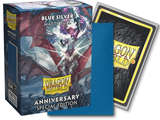 Dragon Shield: Standard Dual Matte - Cobalt & Silver (100u)