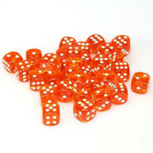 Chessex: Translucent 12mm D6 Dice (36u) Orange/White