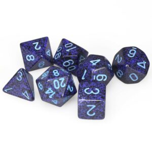 Chessex: Speckled Polyhedral 7-Die Set – Cobalt