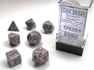Chessex: Speckled Polyhedral 7-Die Set – Granite