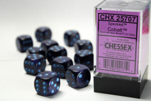 Chessex: Speckled 16mm d6 Dice (12u) – Cobalt