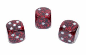 Chessex: Speckled 16mm d6 Dice (12u) – Silver Volcano