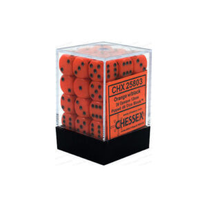 Chessex: Opaque 12mm d6 Dice (36u) – Orange/black