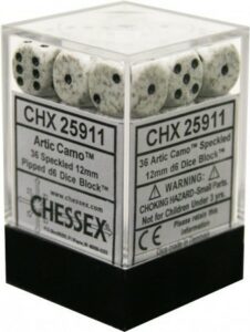 Chessex: Speckled 12mm d6 Dice (36u) – Arctic Camo