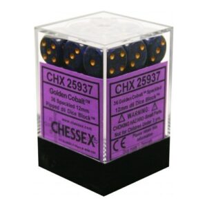Chessex: Speckled 12mm d6 Dice (36u) – Golden Cobalt