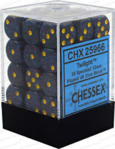 Chessex: Speckled 12mm d6 Dice (36u) – Twilight
