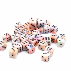 Chessex: Festive 12mm d6 Circus/black Dice Block (36 dice)