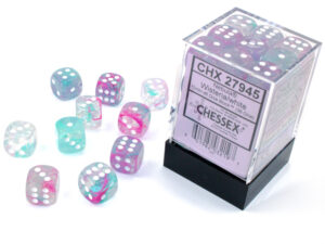 Chessex: Nebula 12mm d6 Wisteria/white Luminary Dice Block