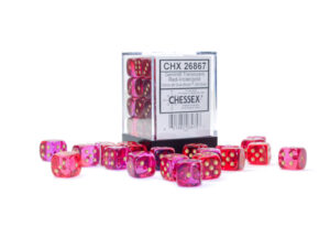 Chessex: Gemini 12mm d6 Translucent Red-Violet/gold (36u)