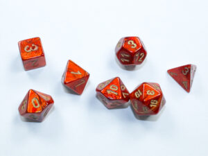 Chessex: Scarab Mini-hedral Scarlet/gold 7-Die Set (20414)