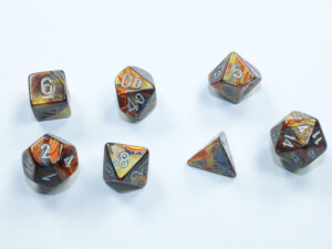 Chessex: Lustrous Mini-hedral Gold/silver 7-Die set (20493)