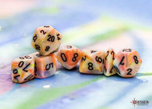 Chessex: Festive Mega-hedral Circus/black 7-Die set (22442)