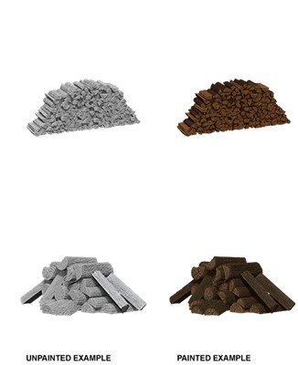Pathfinder Deep Cuts Unpainted Miniatures: Piles of wood