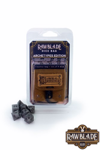 Rawblade dados + Bolsa de cuero artificier (7)
