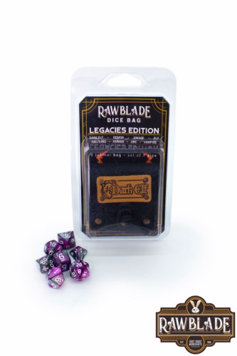 Rawblade dados + Bolsa de cuero dark elf (7)